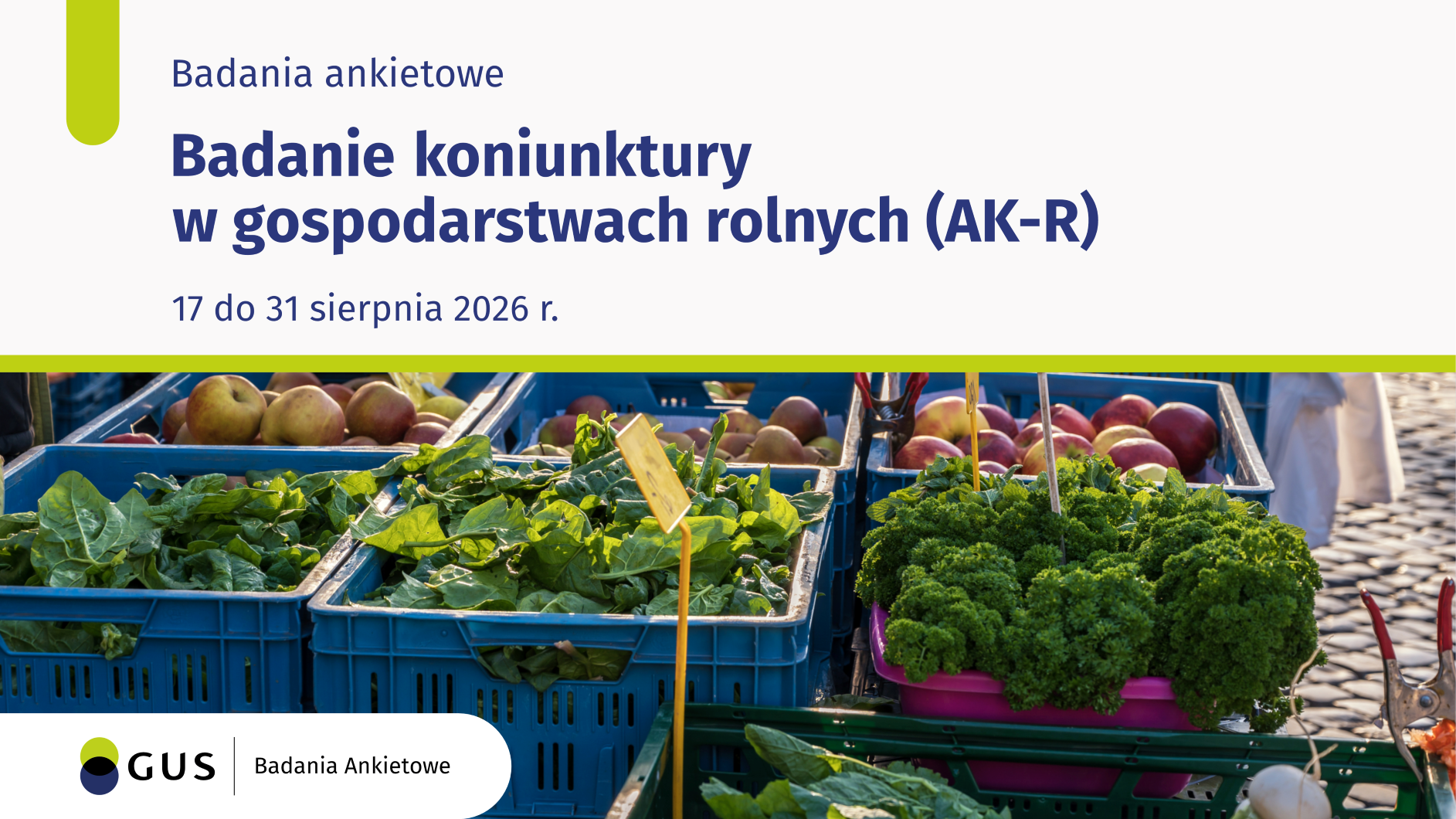 Slajder, który przekierowuje na stronę o badaniu koniunktury w gospodarstwach rolnych (AK-R)
