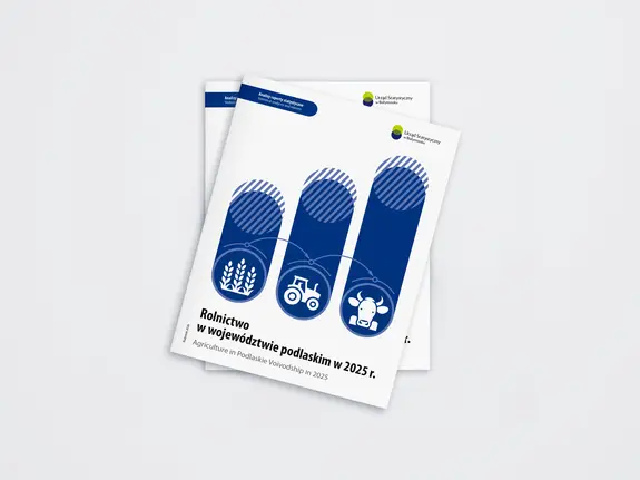 Mockup publikacji Rolnictwo w województwie podlaskim w 2025 roku